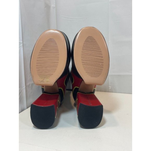 La Moda Sizzlin Hot Platform Ankle Boots Women Size 7 Leather Chunky Heel Bootie - Picture 8 of 12